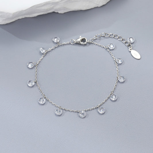 Silver Round Cubic Zirconia Bracelet