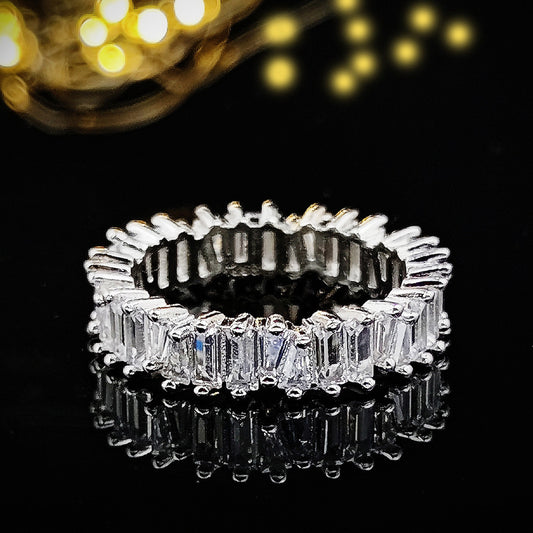 Silver/gold Cubic zirconia ring