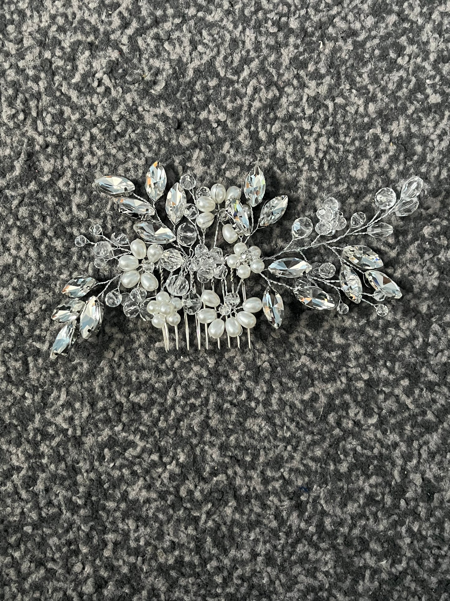 Wedding Flower Pearl Bridal Hair Comb